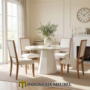 Meja Makan Jepara Minimalis Kayu Jati Solid Premium Grade A IM 1192