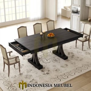 Meja Makan Minimalis Rustic Design Model Storage Anggun IM 1218