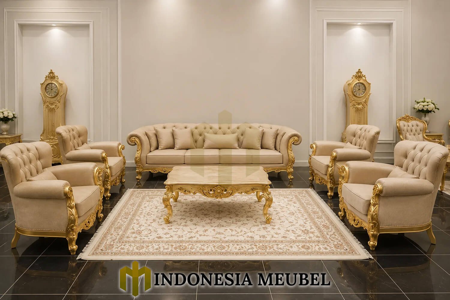 Set Sofa Mewah Jepara Luxury Gold Leaf Color IM-1216 2 Set Sofa Mewah Jepara Luxury Gold Leaf Color IM-1216.1