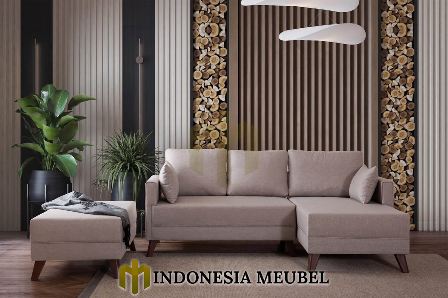 Set Sofa Sudut Minimalis Rangka Kayu Jati Solid IM-1221 1 Set Sofa Sudut Minimalis Rangka Kayu Jati Solid IM-1221