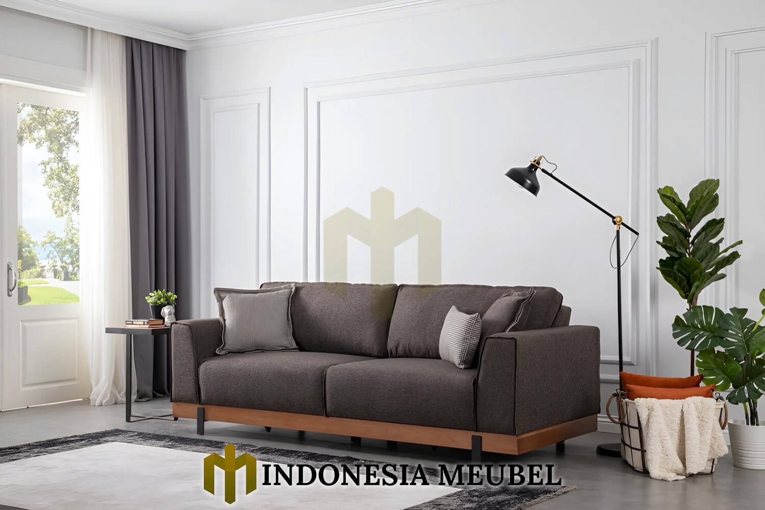 Sofa Tamu Minimalis Modern Rangka Kayu Jati Premium Solid IM-1205 2 Sofa Tamu Minimalis Modern Rangka Kayu Jati Premium Solid IM-1205.1
