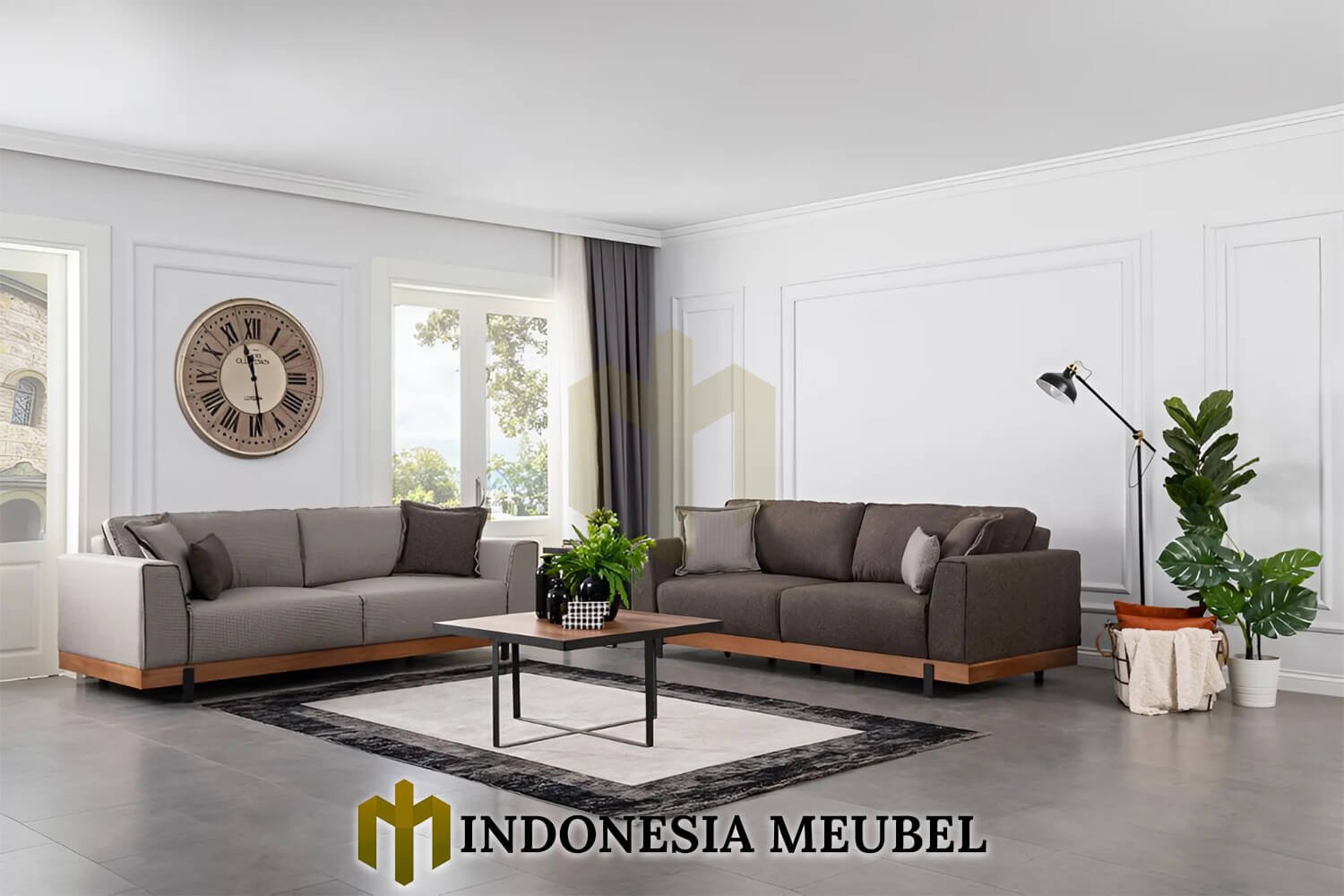 Sofa Tamu Minimalis Modern Rangka Kayu Jati Premium Solid IM-1205 1 Sofa Tamu Minimalis Modern Rangka Kayu Jati Premium Solid IM-1205