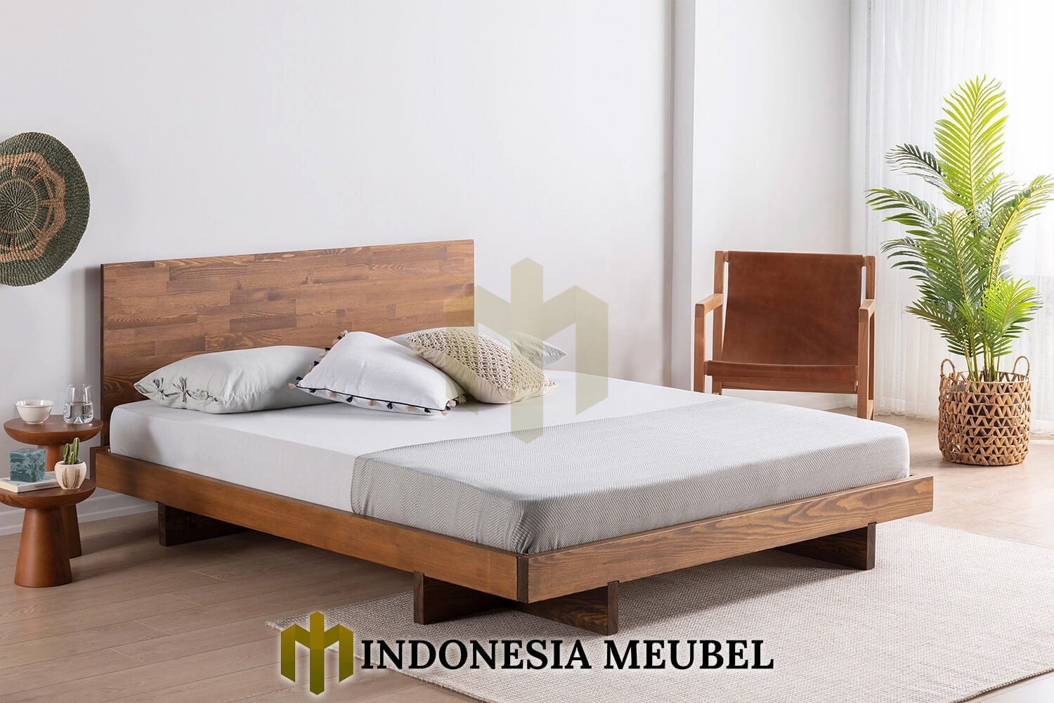 Kamar Set Minimalis Jati Solid Natural Walnut Color IM-1229 2 Kamar Set Minimalis Jati Solid Natural Walnut Color IM-1229.1