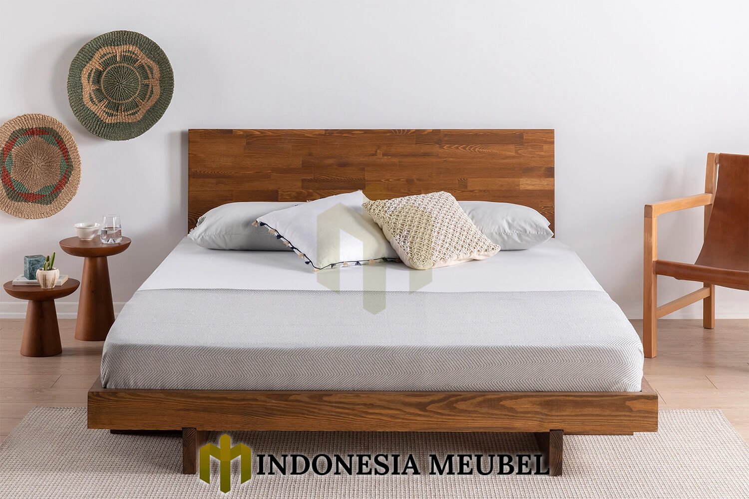 Kamar Set Minimalis Jati Solid Natural Walnut Color IM-1229 1 Kamar Set Minimalis Jati Solid Natural Walnut Color IM-1229