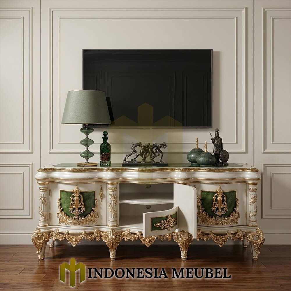 Meja TV Ukiran Mewah Jepara Baroque Design Luxury IM-1254 3 Meja TV Ukiran Mewah Jepara Baroque Design Luxury IM-1254.2