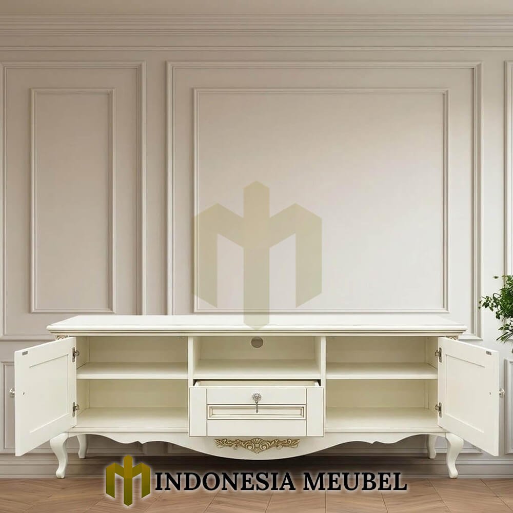 Bufet TV Mewah Jepara Solid Duco Europe Style IM-1307 3 Bufet TV Mewah Jepara Solid Duco Europe Style IM-1307.2