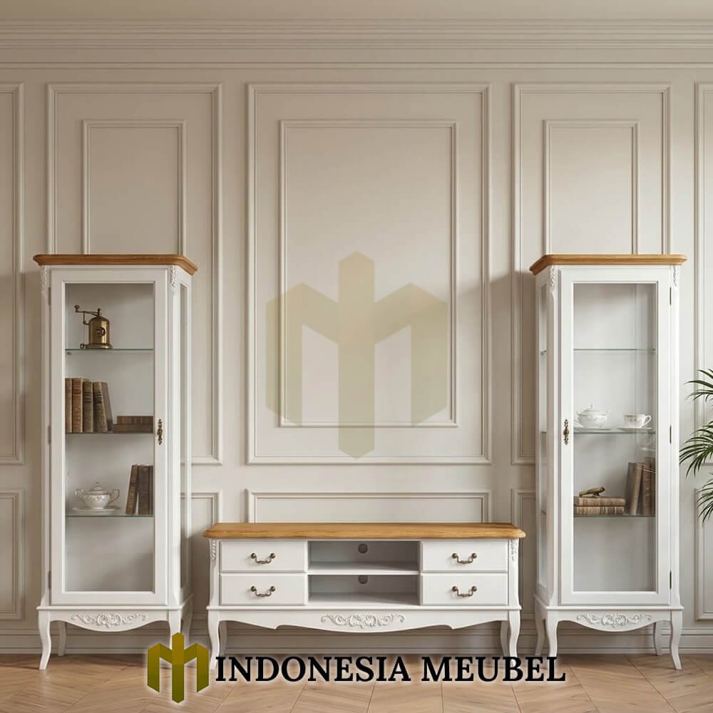 Bufet TV Mewah Terbaru Shabby Europan Simple Carved IM-1308 1 Bufet TV Mewah Terbaru Shabby Europan Simple Carved IM-1308