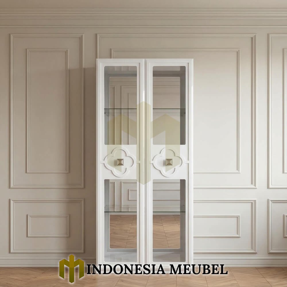 Lemari Pajangan Minimalis Jepara White Camonic Best Seller IM-1302 1 Lemari Pajangan Minimalis Jepara White Camonic Best Seller IM-1302