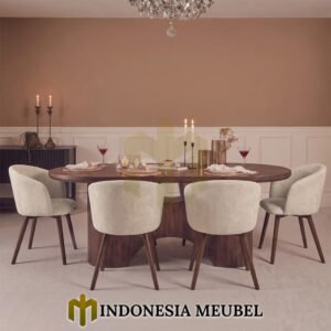 Meja Makan Kayu Jati Minimalis Salak Brown Color IM 1279