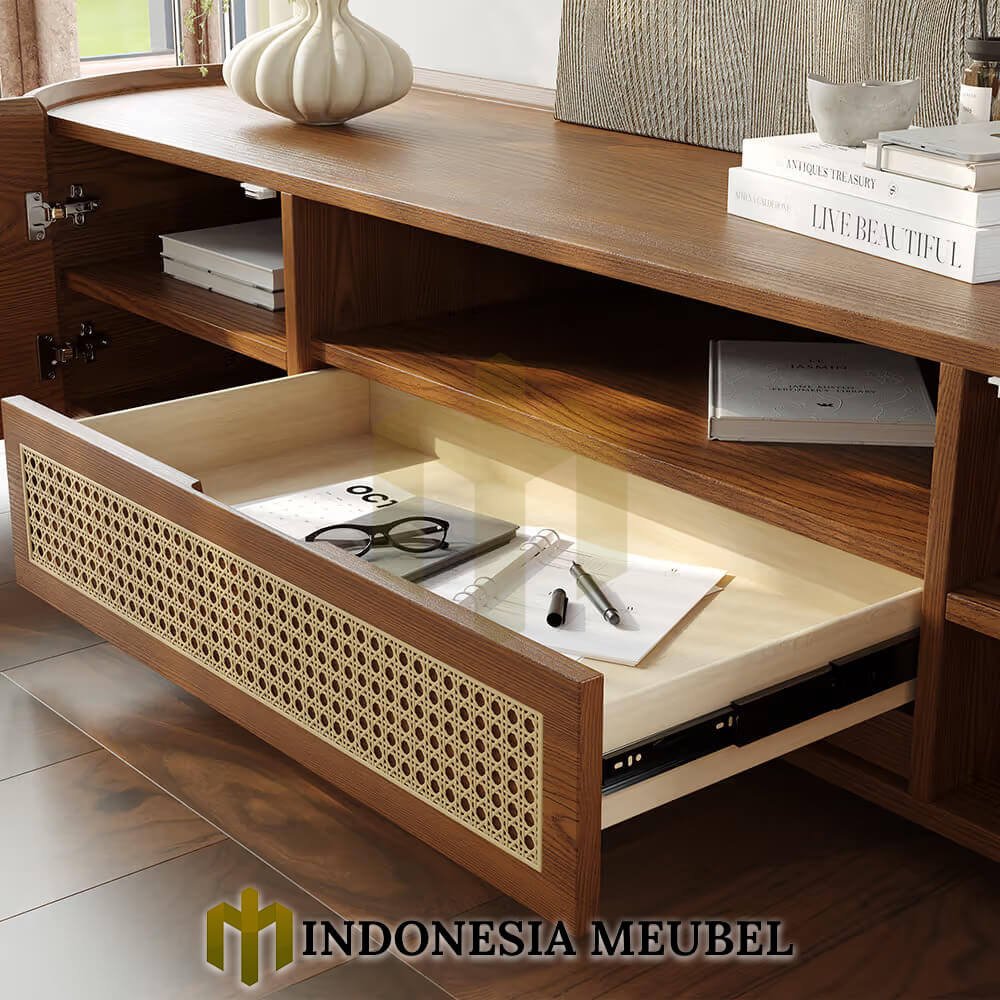 Meja TV Minimalis Jati Japandi Style Solid Wood Premium IM-1259 3 Meja TV Minimalis Jati Japandi Style Solid Wood Premium IM-1259.2