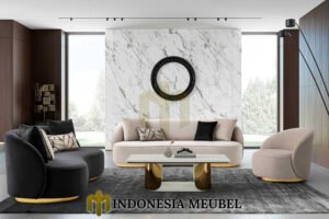 Sofa Minimalis Stainless Gold List Furniture Terbaru IM-1275